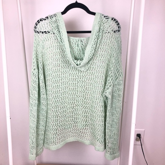 NWT Misa Los Angeles Nami Open Stitch 100% Cotton Hooded Sweater Size: XL - Picture 8 of 10